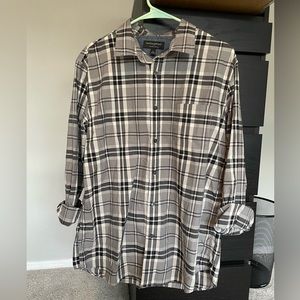 Banana Republic Men’s Button Down - Black/Grey - L